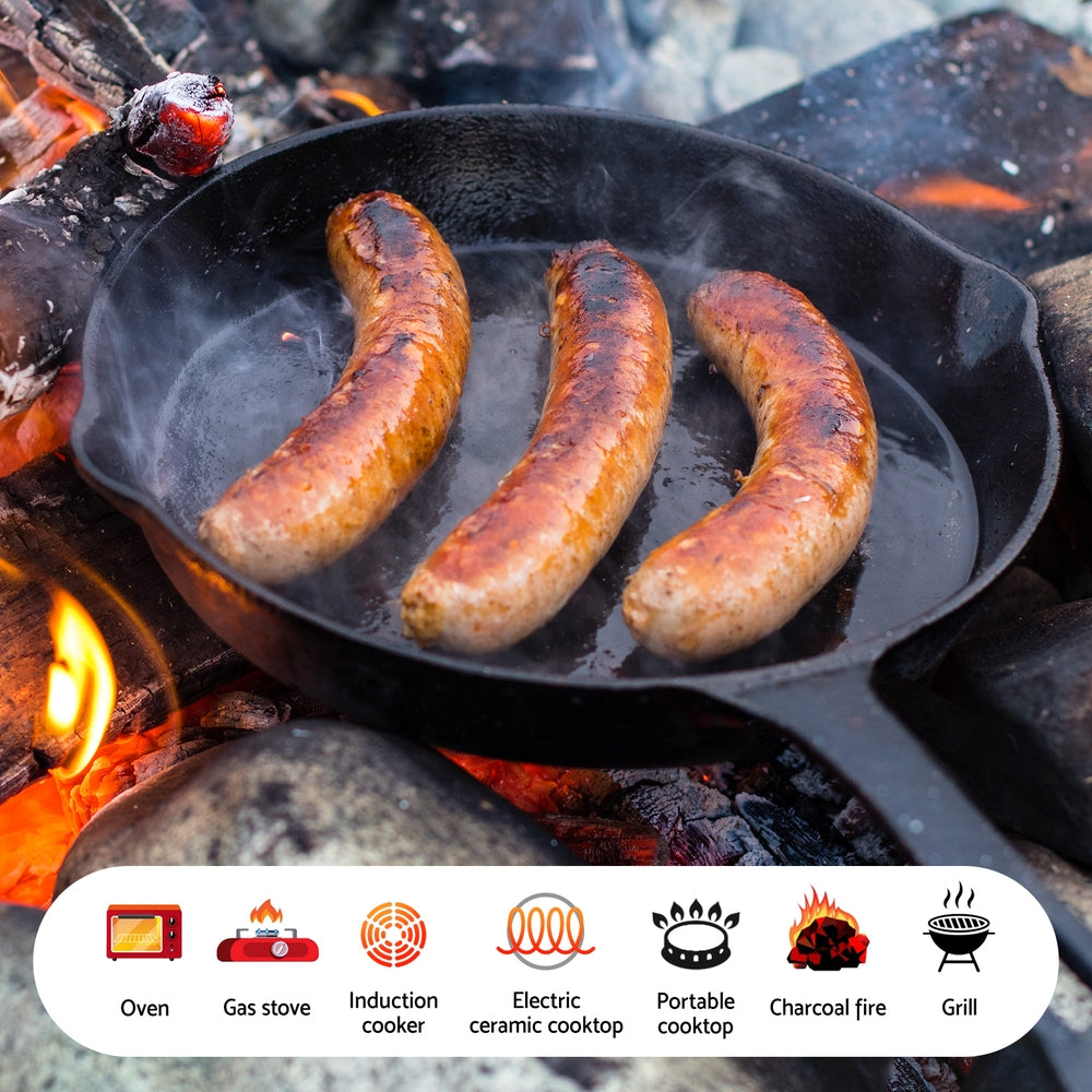 5-Star Chef Cast Iron Frying Pan Set – 3pcs