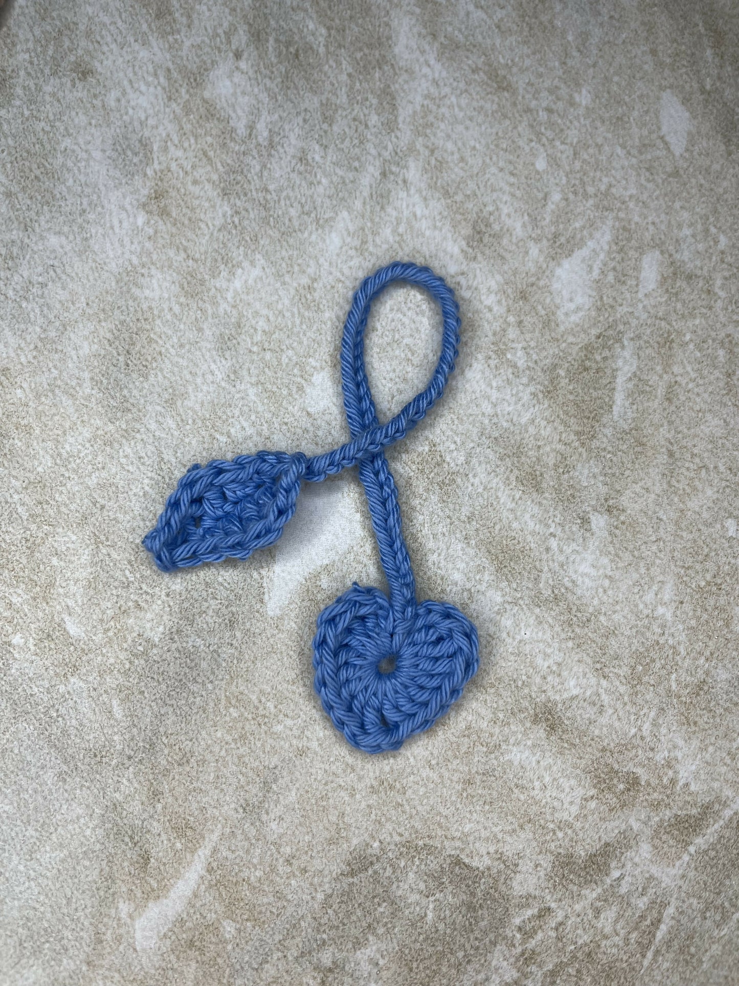 Blue Crochet Cord Tie