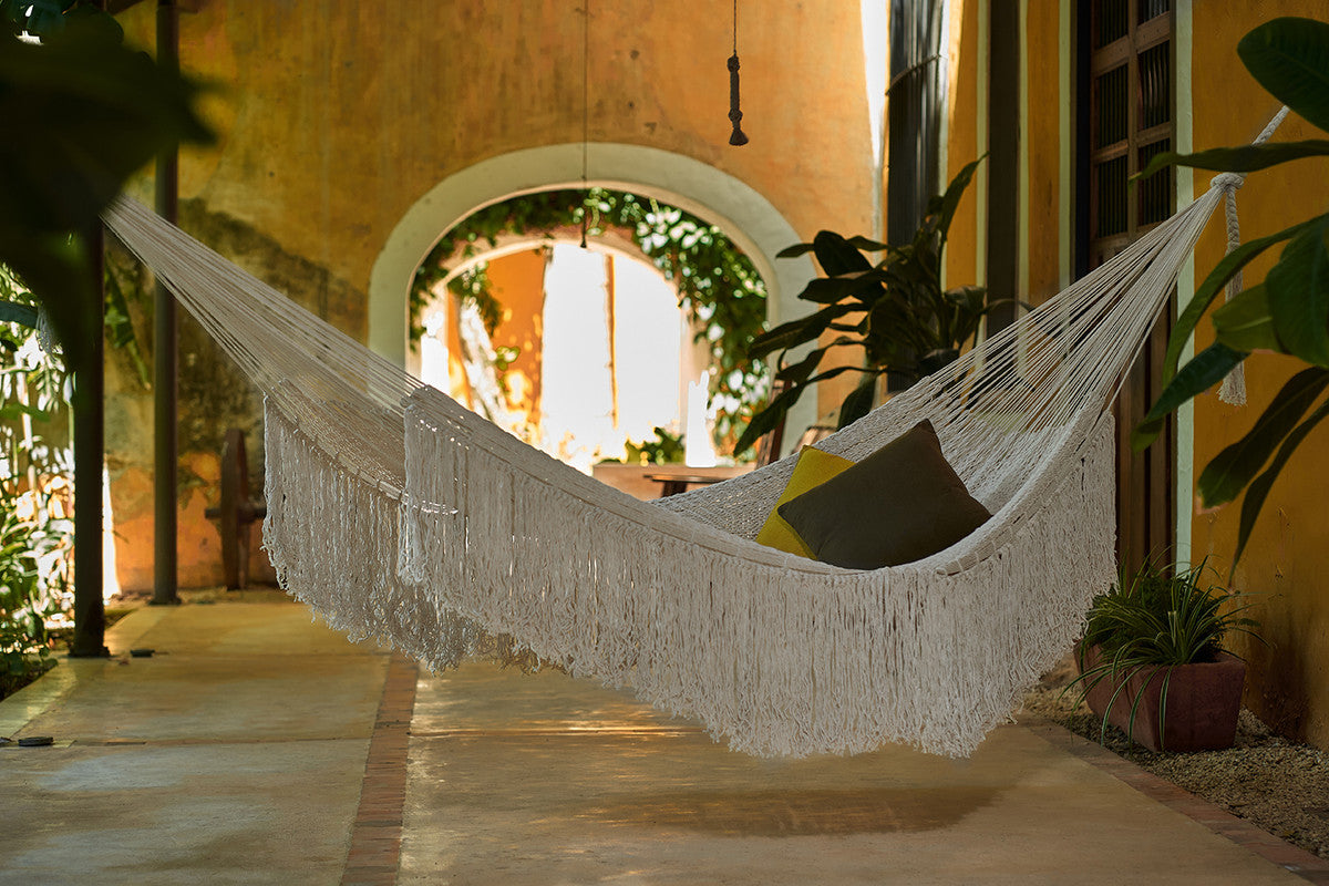 Ivory Cascade, hand woven rope Authentic Mexican Hammock - Sale price $277.95