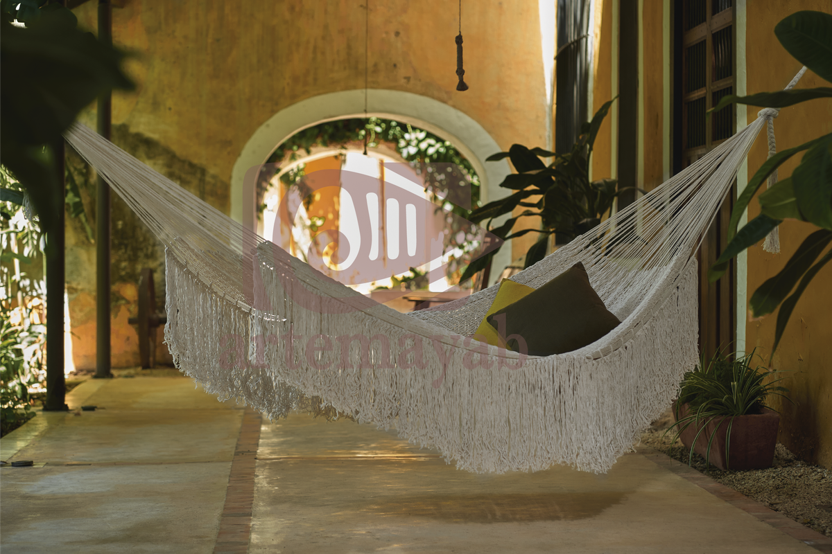 Ivory Cascade, hand woven rope Authentic Mexican Hammock - Sale price $277.95