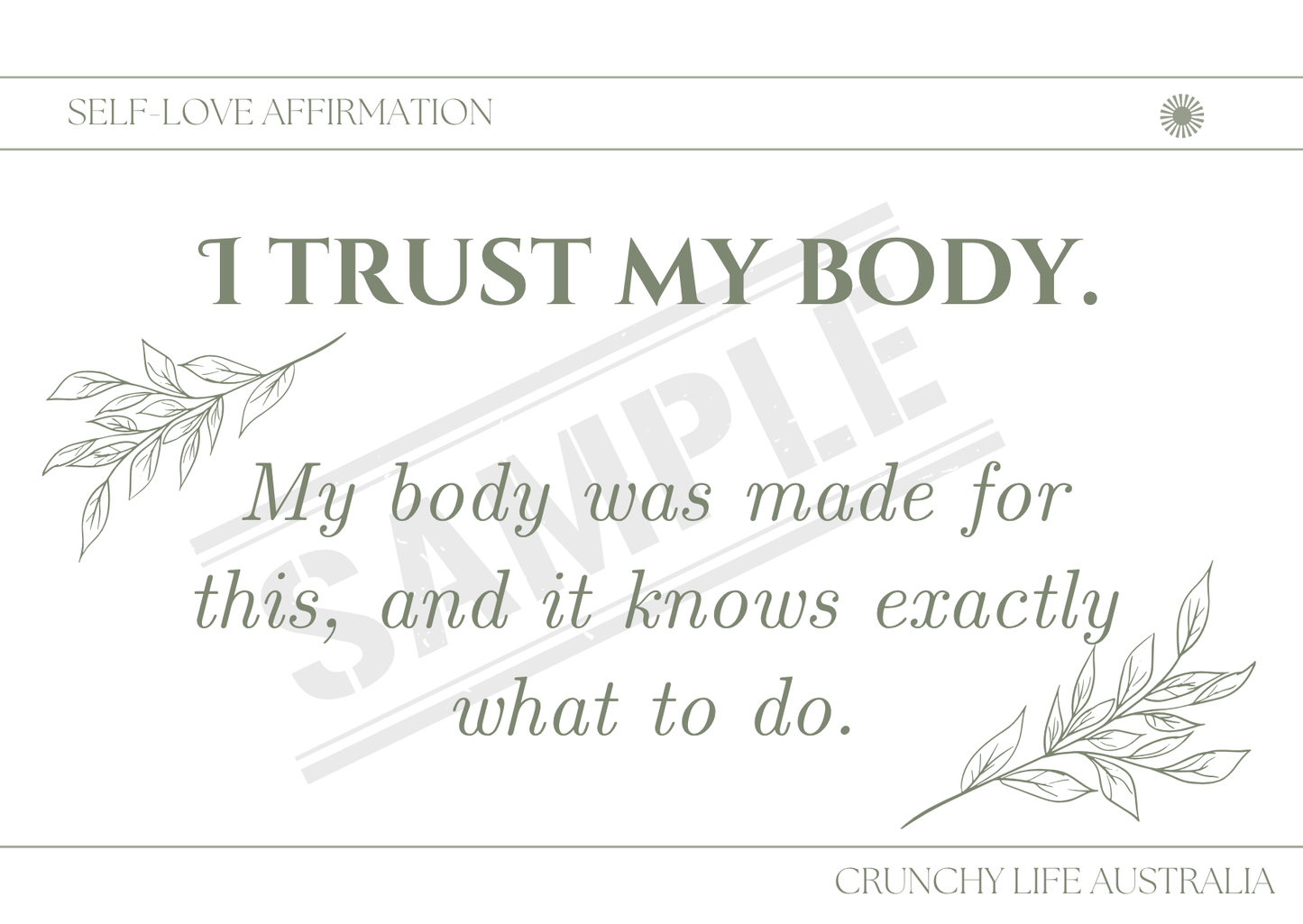 Homebirth Affirmation Cards – Printable PDF Download - $5.00
