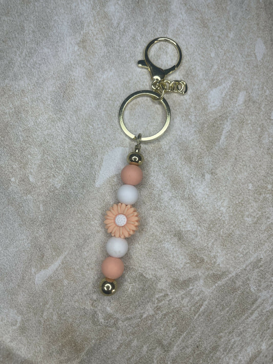 Peach Flower Keychain