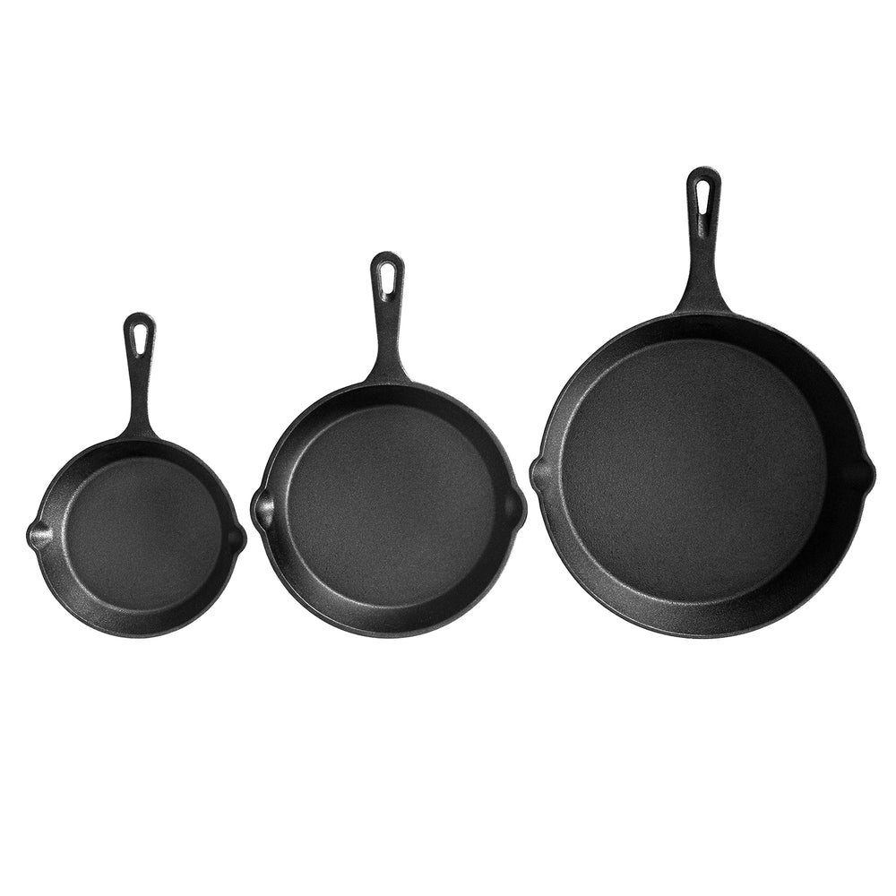5-Star Chef Cast Iron Frying Pan Set – 3pcs