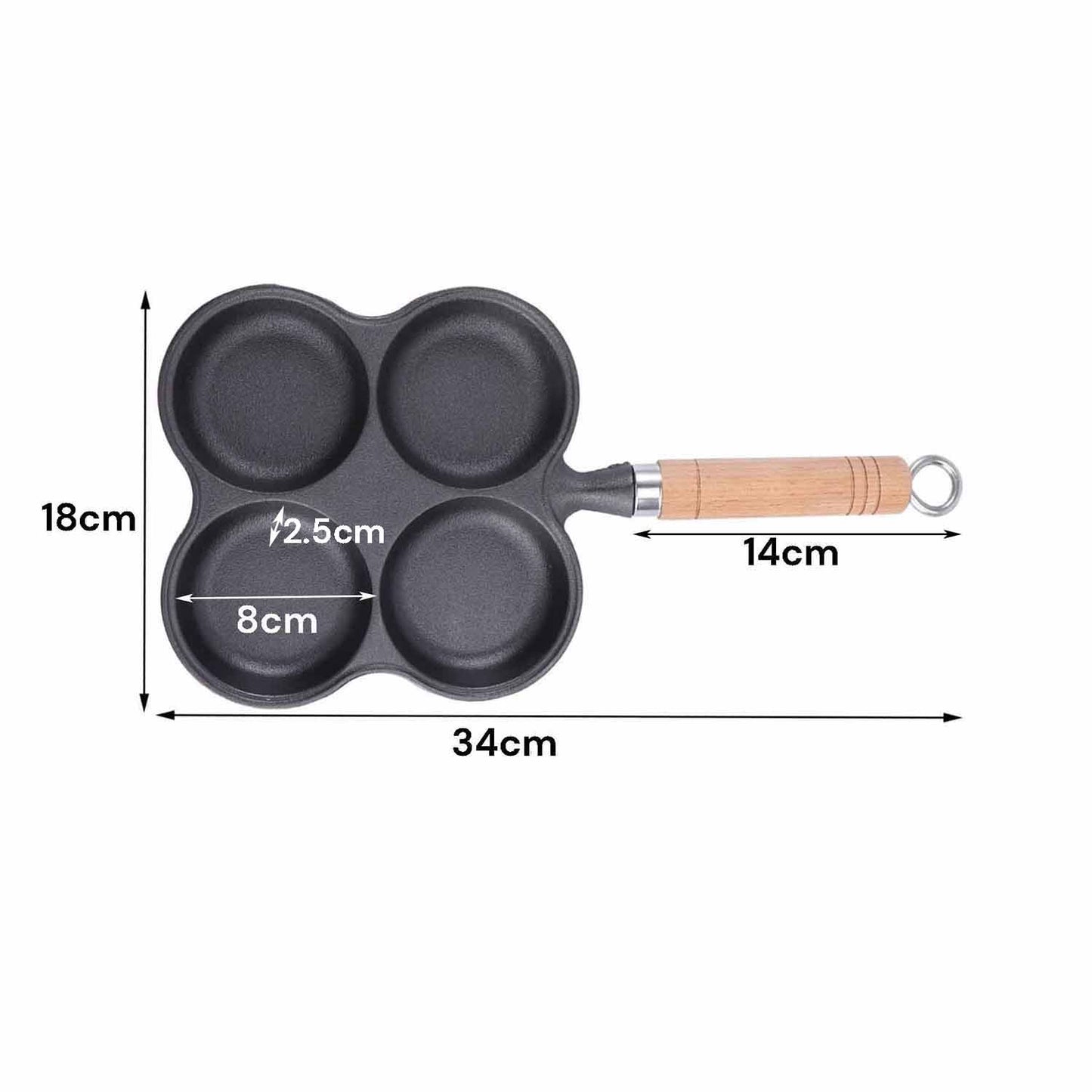 4 Cup Cast Iron Frying Pan