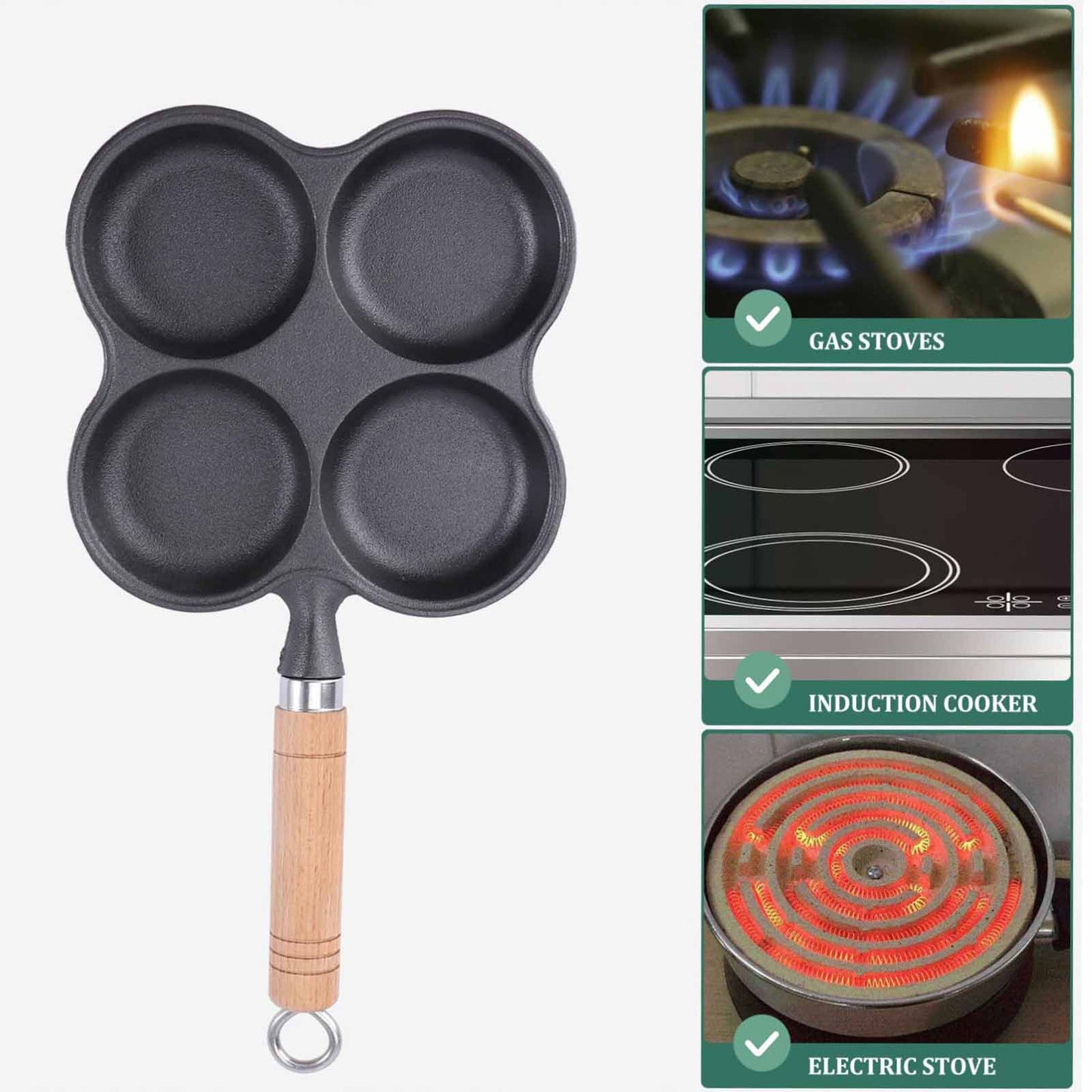 4 Cup Cast Iron Frying Pan