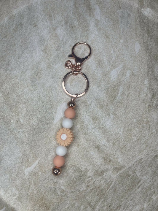 Peach Flower Keychain