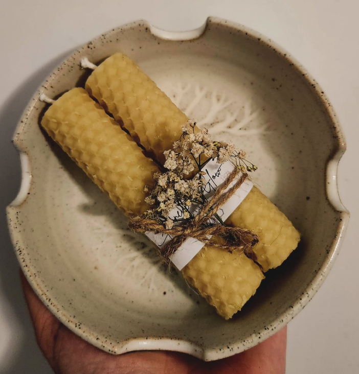 Honeycomb Glow Candles - Handcrafted 100% pure beeswax candles