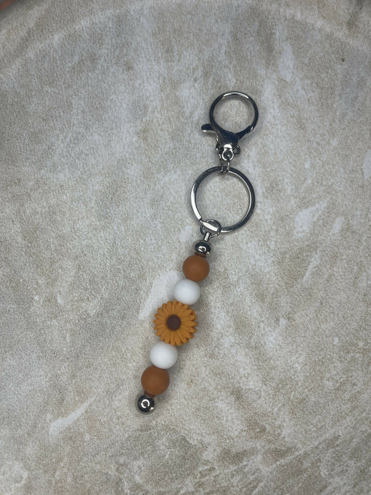Orange Flower Keychain