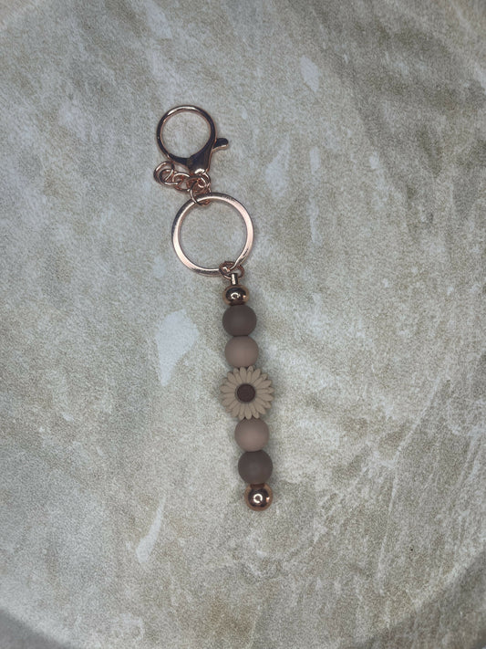 Brown Flower Keychain