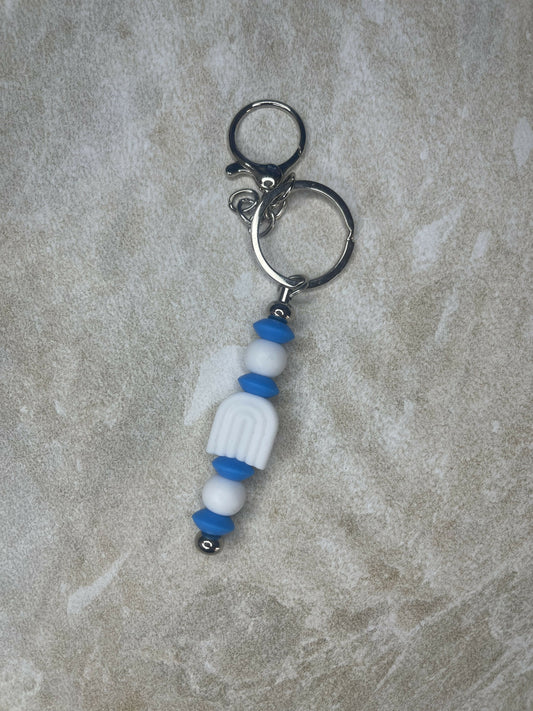 White & Blue Arch Keychain
