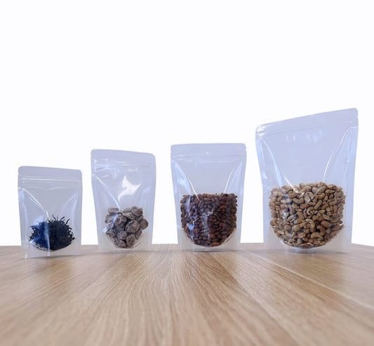 Single Material Recyclable Clear Stand Up Pouch with Zipper (10 pcs) – 250g (160×230+90mm) $2.50