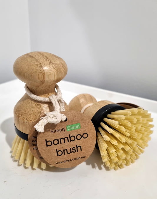 Bamboo Scrub Brush – Made for Natural Cleaning | SimplyClean Eco Kitchen Tool - $4.50